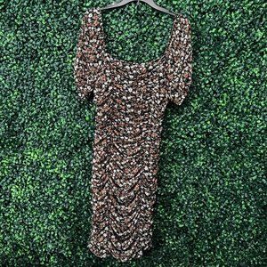 Iris - Ruched Floral Dress